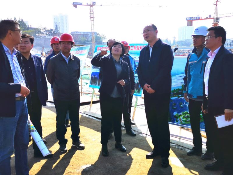 蔡松濤副市長調(diào)研火車站北廣場項目